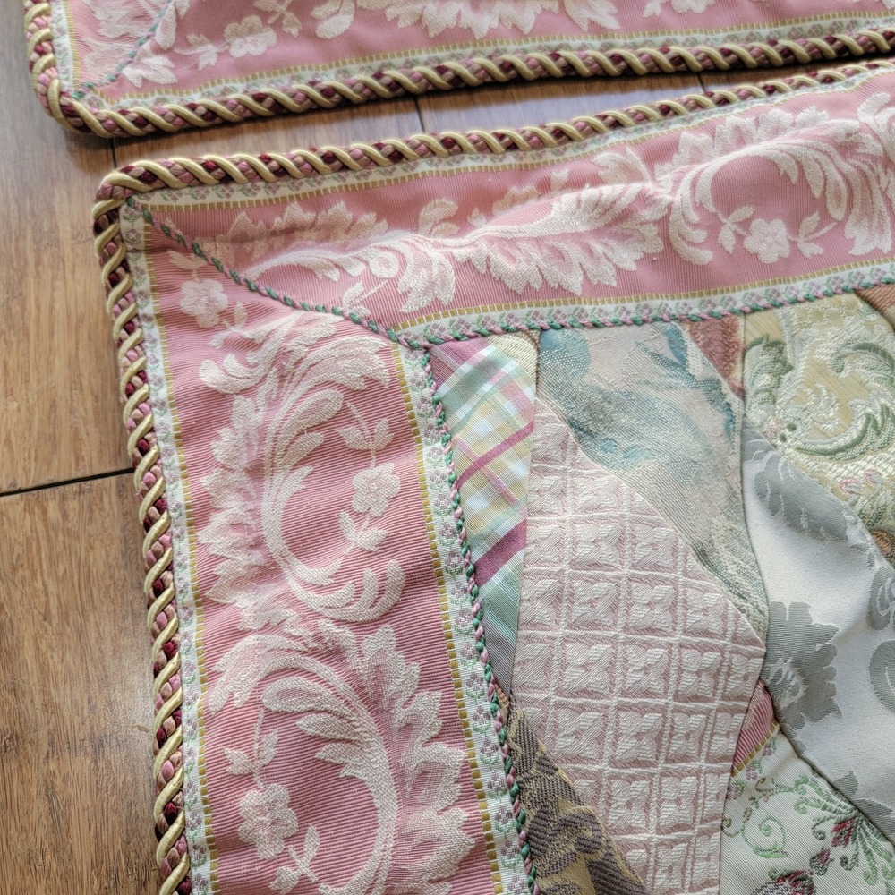 2‎ Sweet Dreams Neiman Marcus Pillow Shams 20" x 30" Tapestry Floral Jacquard